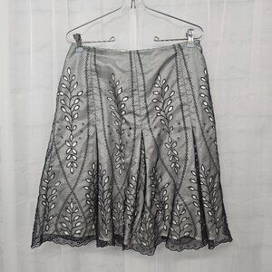 Options Skirt Mesh Embroidered Fairy Floral Gray Black Whimsigoth 8